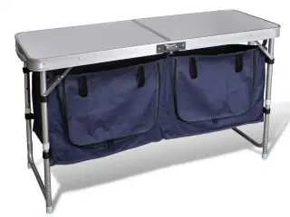 Sammenklappeligt campingbord med aluminiumstel