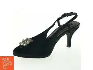 Sorte højhælede sandaler med dekoration fra Betty Blue (str. 37 cm)