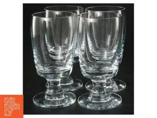 Gennemsigtige glas med skulpturelt design (str. H. 11,5 cm. x ø. 6 cm)