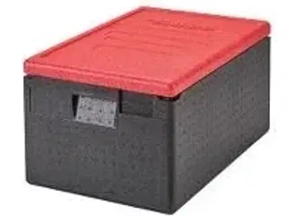 10 stk. Madtransportboks m/rød låg 1/1 GN 46 ltr CamGoBox EPP180