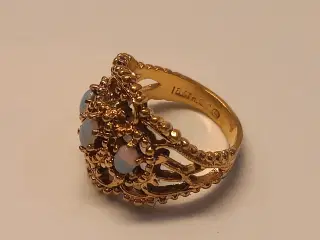Vintage ring 18 kt guldbelagt.