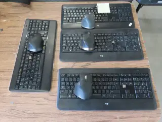 4 stk. Trådløse tastature og mus LOGITECH