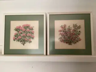 2 smukke håndbroderede billeder