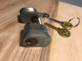 2 stk Ruko nøglecylindre m 3 nøgler