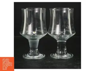 Holmegaard skibsglas (str. Ø. 7,5 cm. længde, 15 cm)