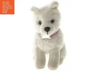 Hvid plysbamse hund fra Our Generation (str. 19 cm)