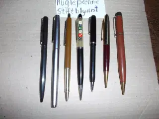 Penne, Stiftblyanter og Kuglepenne
