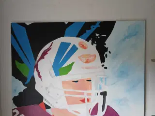 Stort flot maleri signeret. Kunstner Peder Meinert