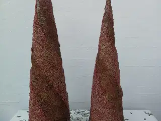 Juledekoration, 2 stk som juletræer. Ny
