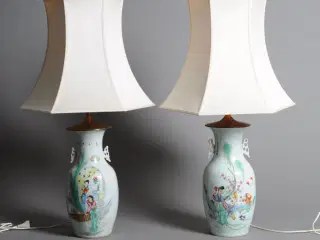 Bordlamper, kinesiske porcelæn