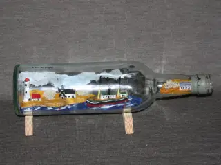 Flaskeskib - Flaske med skib 29 cm