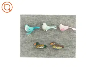 Dekorations fugle 5 styk (str. L: 5 cm)