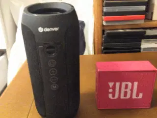 Bluetooth højtalere 2 stk JBL og Denver