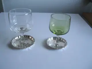 Glas/flaske-bakker fra Cohr sølvplet