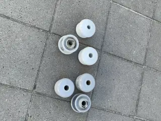6 stk lysestager af porcelæn knopper 