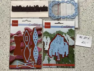 Scrapbook dies, sæt, embossing, punch, mm. Pr. Fra