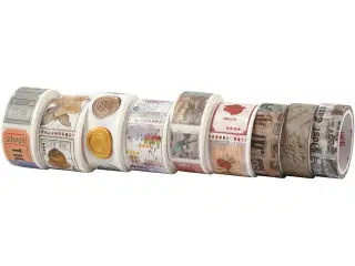 Masking Tape, L: 3+5 M, B: 15+25 mm, 9rl./ 1 pk.