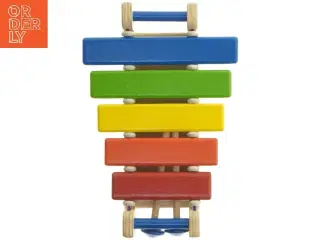 Træfarvet xylofon med farvede toner fra Kids-Wood (str. 33 cm)