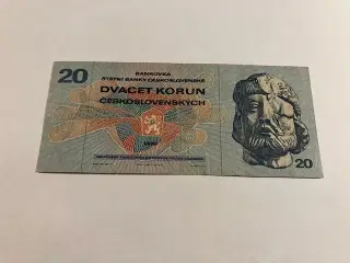 20 korun Cesko Slovenia 1970