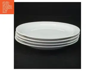 Hvide porcelænstallerkener (str. 17 x 2 cm)
