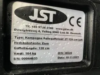 JST Pallegafler 2 TONS MED EURO BESLAG! FABRIKSNY MADE IN DANMARK!