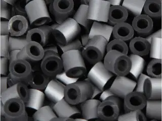 Rørperler, str. 5x5 mm, hulstr. 2,5 mm, medium, sølv (32262), 6000stk./ 1 pk.