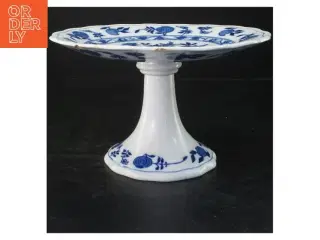 Meissen kagefad på fod (str. 14x23,5 cm)