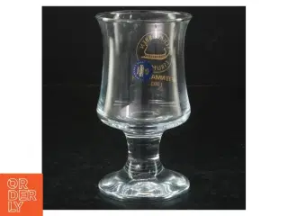 Ølglas Skibsglas med sejlklub emblem fra Royal Copenhagen (str. 14 cm. ø 8 cm)
