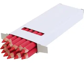 edu Kraftige Farveblyanter, tykkelse 10 mm, mine 6,25 mm, mørk rød, 12stk./ 1 pk.