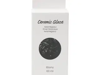 Keramikglasur, 984-1101 °C, dækkende, Ebony, 60 ml/ 1 ds.
