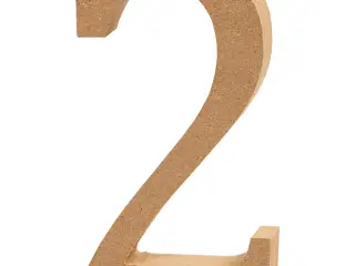 Tal, 2, H: 13 cm, tykkelse 2 cm, 1 stk.
