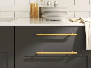 Skabshåndtag 5 stk. 224 mm rustfrit stål guldfarvet