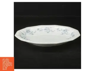 Porcelænsfad med blomsterdekoration fra Rosenthal (str. Ø. 19,5 cm)