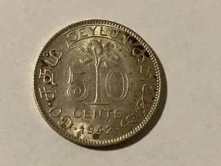 50 Cents Ceylon 1942