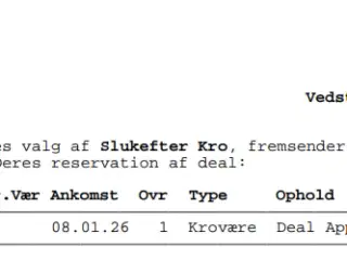 Slukefter Kro App 8-ret/Vin