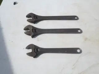 3 stk Bahco Svensknøgler 10 og 12 tommer 