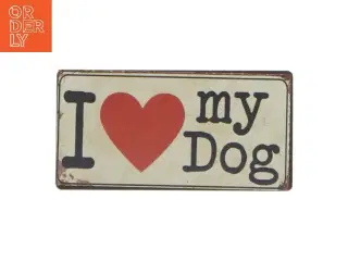 Hundemagnet &#39;I Love My Dog&#39; fra La Finesse (str. 10x5 cm)