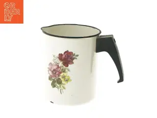 Emaljeret kande med blomster fra ECOLO (str. 17 cm)