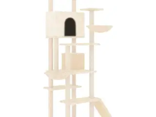 Kradsetræ med sisalstolper 191 cm cremefarvet