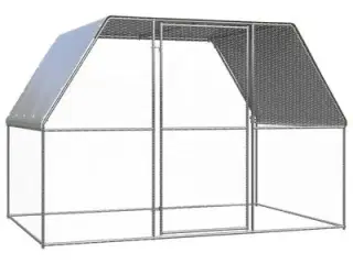 vidaXL udendørs hønsebur 3x2x2 m galvaniseret stål