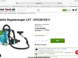 Makitta støvsuger ( fejlkøb)