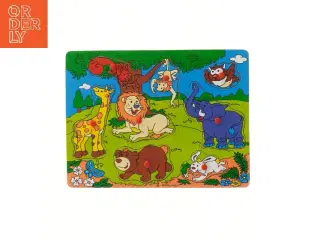 Knoppuslespil med dyr (str. 29,5x22 cm)