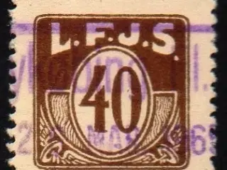L.F.J.S. - ( Lolland Falsters Jernbaneselskab )   - Godsfrimærke - 40 Øre - Stemplet
