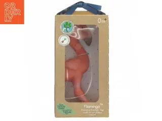 Flamingo naturlig gummilegetøj fra Tikiri (str. 21x12 cm)