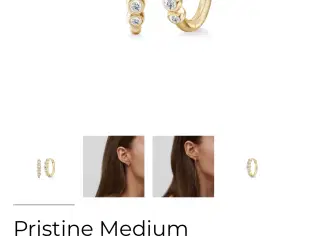 Julie Sandlau 14 karat guldcreoler med diamanter