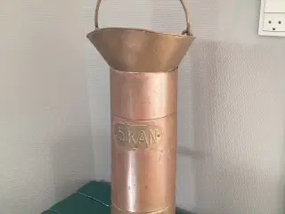 Kobberspand, paraplyspand med hank og håndtag