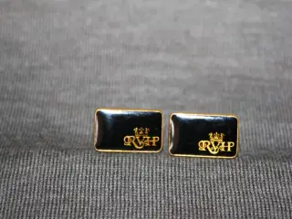 Manchetknapper Sporrong med logo RVHP og krone