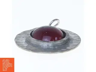Vintage vedhæng med lyslilla sten fra Bjørn H. Denmark (str. 3 cm)
