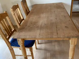 fyrretræs bord m 2 plader