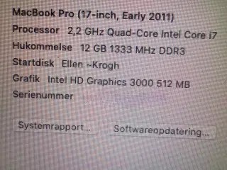 APPle Macbook Pro 17” Intel i7